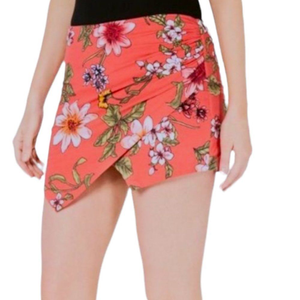 GUESS Koko Asymmetrical Sushi Kiss Boho Floral Skort Size Medium